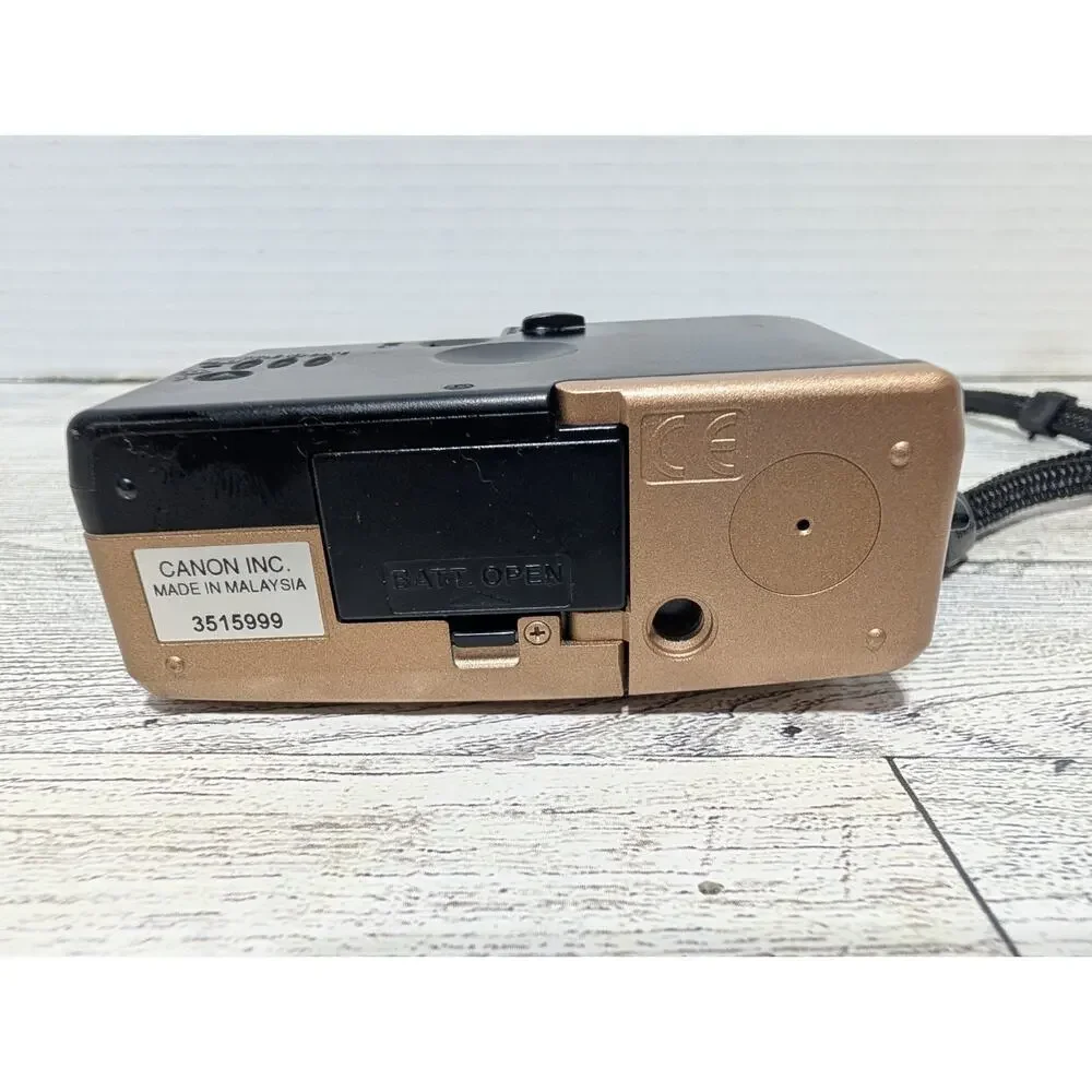 Vintage 90s Canon ELPH LT APS 23 mm Lens Point & Shoot Film Camera - Gold